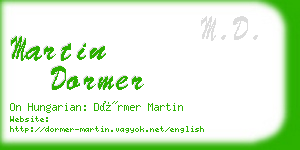 martin dormer business card